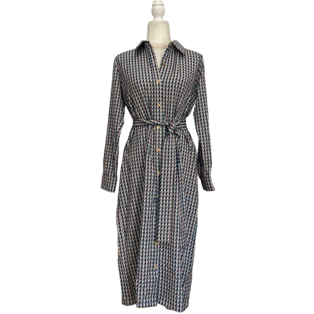 Alexia Admor Shirt Dress NWT Geometric Alexia Admor Shirt Dress Patterned Print - Picture 14 of 15